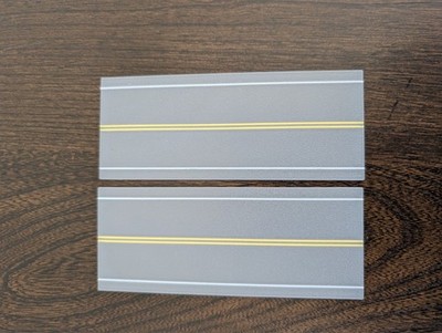 MRG RoadWayz - N Scale Road System - No Passing Straight Pair 124 x 50mm