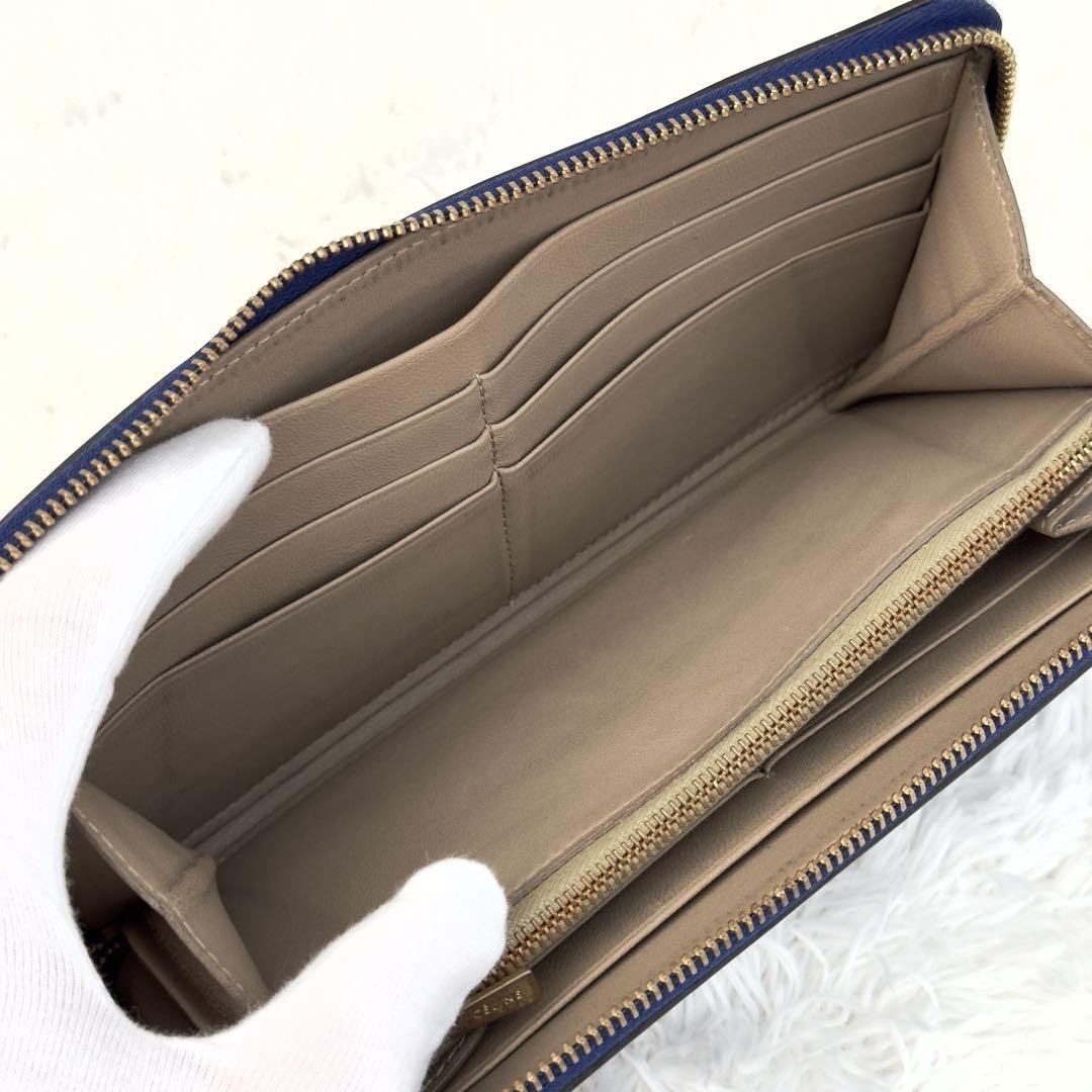 CELINE Round Zipper Multi Function Wallet Leather… - image 12