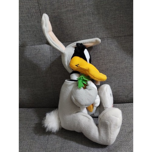 Hallmark Looney Tunes Daffy Duck Easter Bunny Rabbit Plush With Sound 12" Tested - Picture 5 of 7