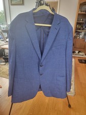 Jos A Bank 46R Blue light wool Blazer 2 Button Suit Jacket Mens Office