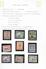 British KUT 20th Century stamps hinged on old album pages+1949 UPU FDC