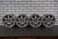1994-1997 Mazda Miata Na Set 4 14x6 Silver 7-spoke Wheels Weathered