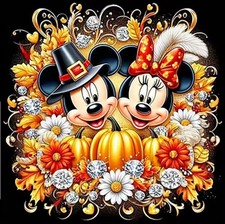 Mickey und Minnie Mouse 11Ct gestempelt Kreuzstich Set 40x40