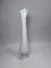 Vintage Large Pedestal Milk Glass  Swung Vase Hobnail 20 1/2” Tall