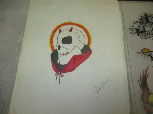VINTAGE TATTOO FLASH 1980'S FROM BROOKLYN BASED ARTIST DAVID CUTRONE image 2
