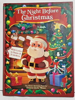 The Night Before Christmas Hardcover Book w/ Santa Letter & Bonus Stickers Gift