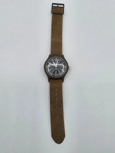 Vtg Timex Mechanical Military Camper Style Mens Watch