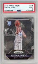 Nikola Jokic 2015-16 Panini Prizm Rookie Card #335 PSA 9 (Scuffed Slab). rookie card picture