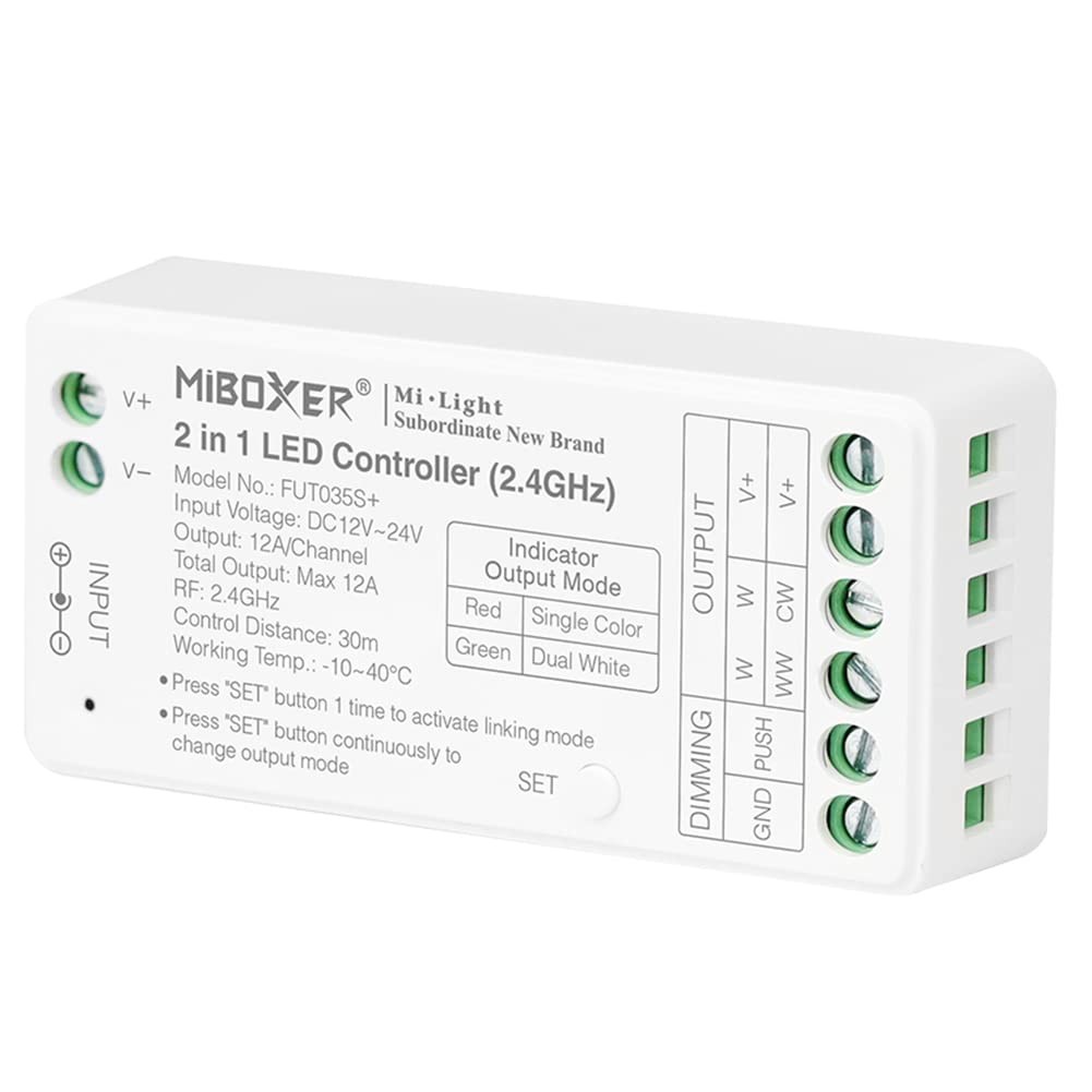 Contrôleur de bande LED FUT035S+ pour ajuster le blanc chaud et froid