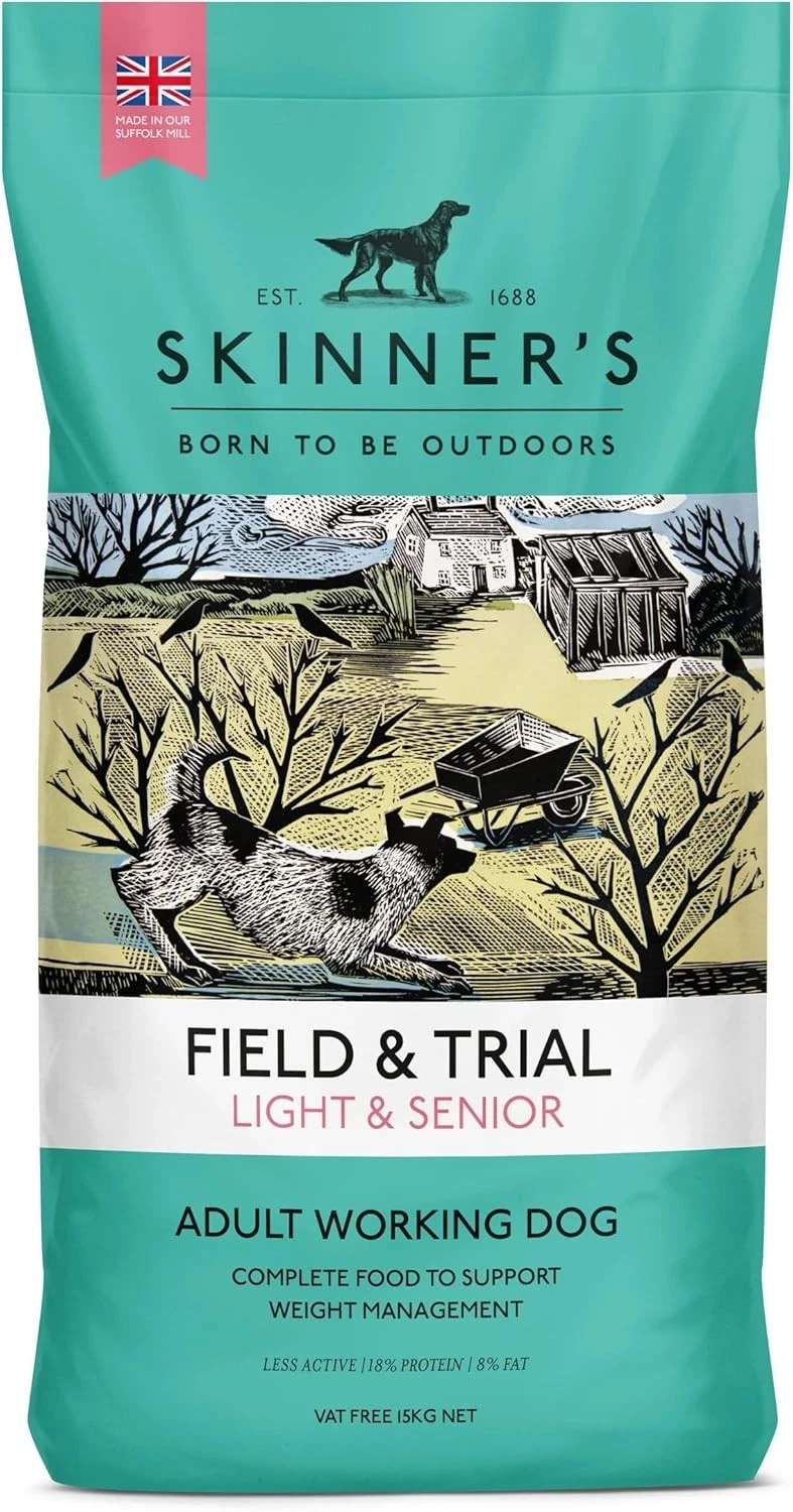 Skinner’s Field & Trial Light & Senior – Complete Dry Dog Food, Ideal for Older,