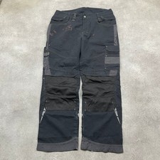 Caterpillar Cargo Trousers Mens 34" Workwear Straight Pants, Black