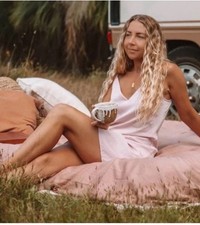 NEW Ettitude S 100 Bamboo Lyocell Rose Pink Slip Dress Nightie, Nightgown