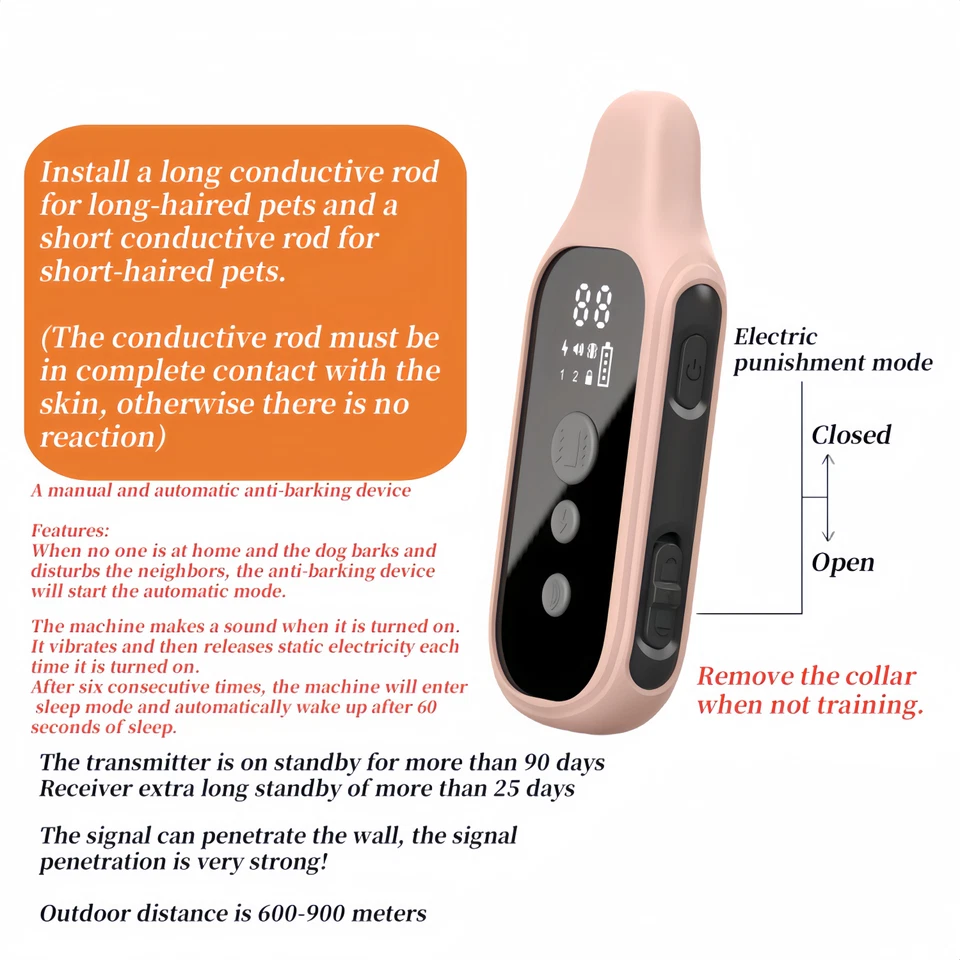 Cat training collar can be remote control and manual waterproof endurance - image 4 of 4