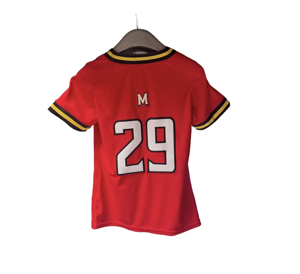 Maryland University Softball Team Jersey Stitched Women Small Red #29 Rare - Image 2 of 4