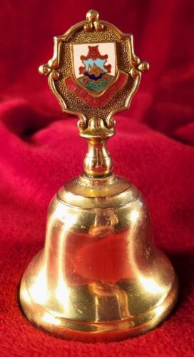 Mały Vintage (lata 60-te) Bermudy Pamiątka Solidny mosiężny dzwonek Przyjemny dźwięk. Anglia. - Zdjęcie 1 z 10