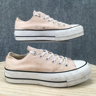 Converse Shoes Womens 6 Chuck Taylor All Star Lift Platform Sneakers Peach Beige