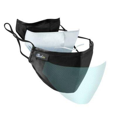 Antivirale Gesichtsmaske PLUS wiederverwendbar waschbar Filter & Aufbewahrungstasche UK AB Abdeckung