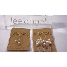 Neiman Marcus Women's Threader Wire Hoop Earrings Set of 2 NWT 145