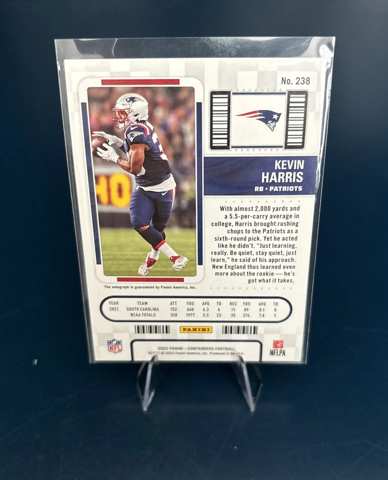 SSP RC LOGO HOLO 2022 Contenders ROOKIE AUTO Kevin Harris #238 Showcase Ticket - Image 3 of 3