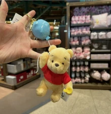 Disney Shanghai Winnie the pooh Balloon Plush Doll Keychain Ornament Authentic