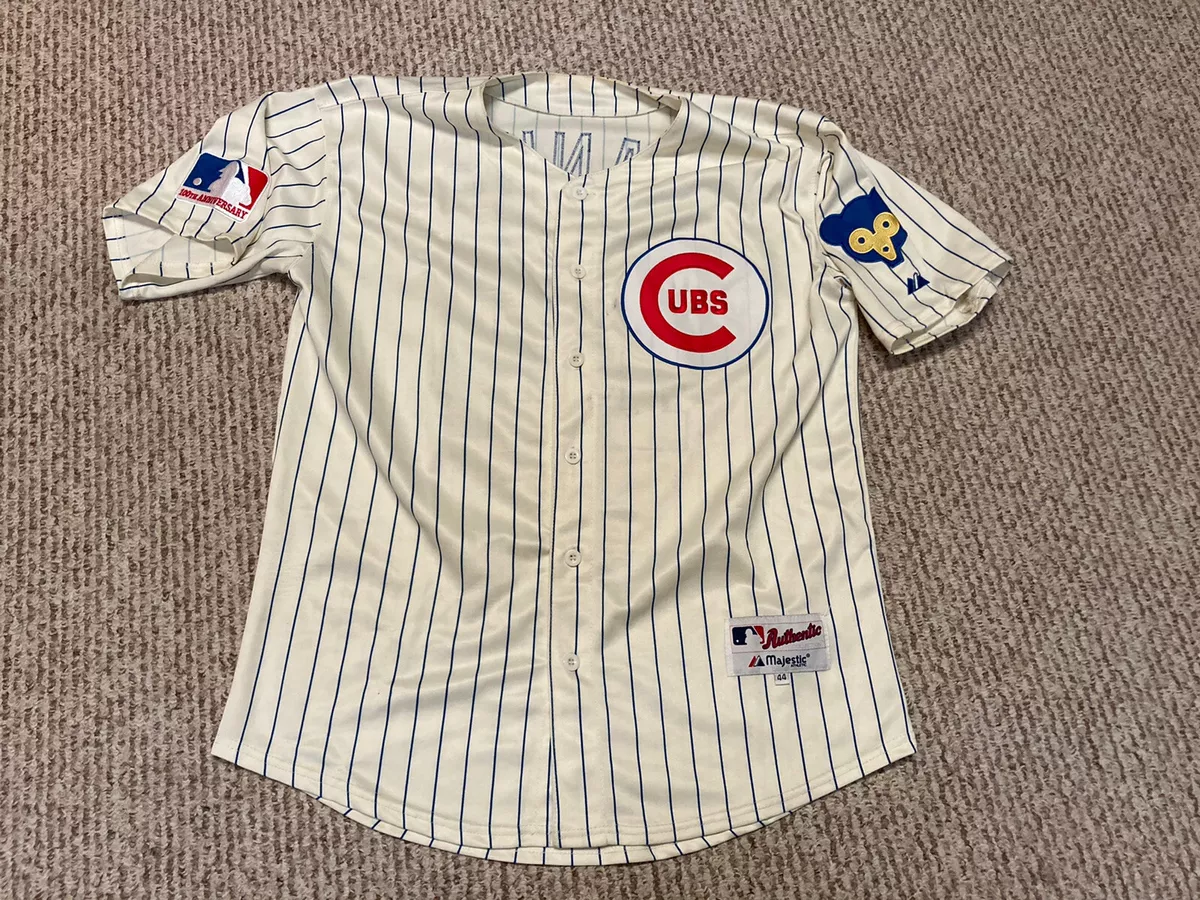 CHICAGO CUBS ERNIE BANKS # 14 BASEBALL JERSEY Majestic Rare Retro 44