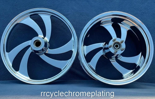 Chrome Victory Vegas Hammer Jackpot Billet Front 21" Rear 18"  Rim Wheels Exchan
