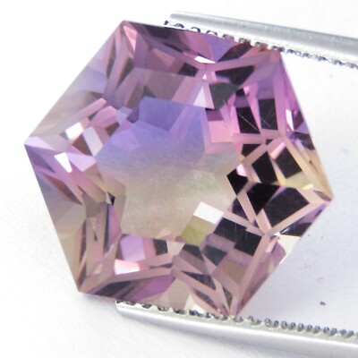 10.51Cts Gorgeous Natural Ametrine 13.8mm Hexagon Precision Cut  Loose Gemstone