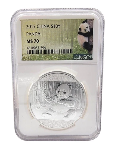 2017 China S10Y Panda Coin MS 70 Graded by NGC
