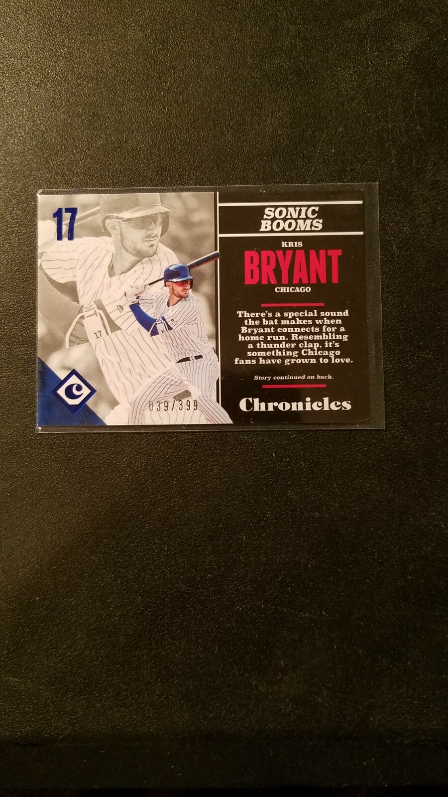 Kris Bryant 2017 Panini Chronicles Blue 039/399 Cubs #71 Giants