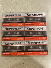 Lot Of 6 Realistic Supertape LN-90 Blank Cassette Tape 44-603 Sealed Low Noise