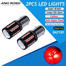 2x 566 BAZ15d P21/4W 27 SMD 3030 LED Side Indicator Stop Brake Light Bulb Canbus