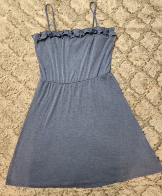 Dee Elly dress Blue Lined Sz Large C29