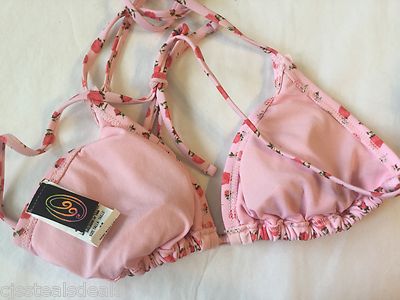 Haut De Bikini 99 Degrees Slider Rose Volants Taille M Junior Floral