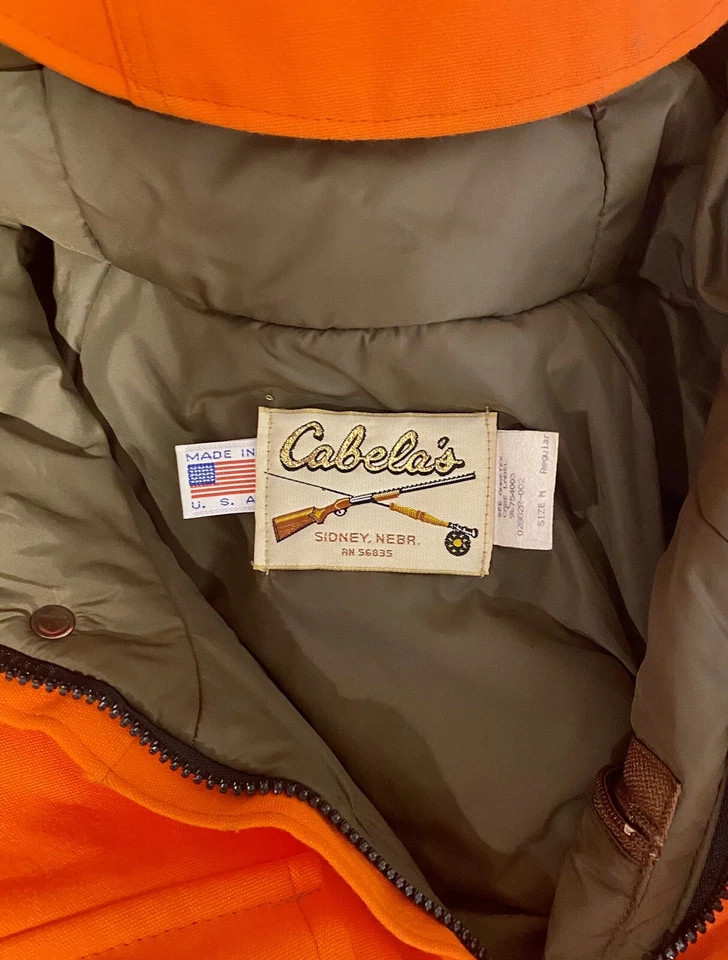 Vtg Cabela’s Gore-Tex Coveralls Mens Medium-R Insulated Hunter Orange USA Made - Image 2 of 4