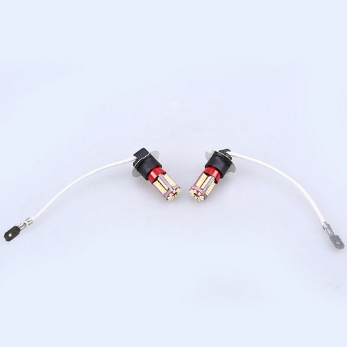 Pair H3 57SMD 3014 LED Fog Light Lamp Bulb Headlight White 6000K Replacement - Picture 9 of 12