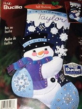 Bucilla Let it Snow Felt Christmas Stocking Craft Kit 84588 Snowman