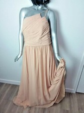 Signature Alfred Angelo Gown Yellow/Gold Pleated Off the Shoulder Chiffon XL
