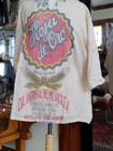 Vintage 60’s BOHO Hippie Flour Sack Mod Gauze Shirt Top UNISEX Hoja de Oro