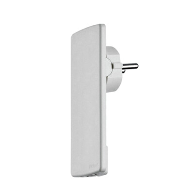 EVOline Plug extraflacher Schukostecker in weiß mit beweglichem Stecker