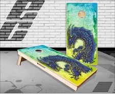 Purple Dragon Monster Cornhole Boards Bean Bag Toss Game