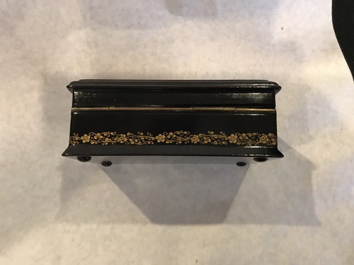 Vintage Russian lacquer box Fedoskino hand painted original receipt , signed - Picture 9 of 14