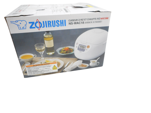 New Zojirushi NS-WAC18 Rice Cooker & Warmer 10 Cups Cool White - Picture 2 of 7
