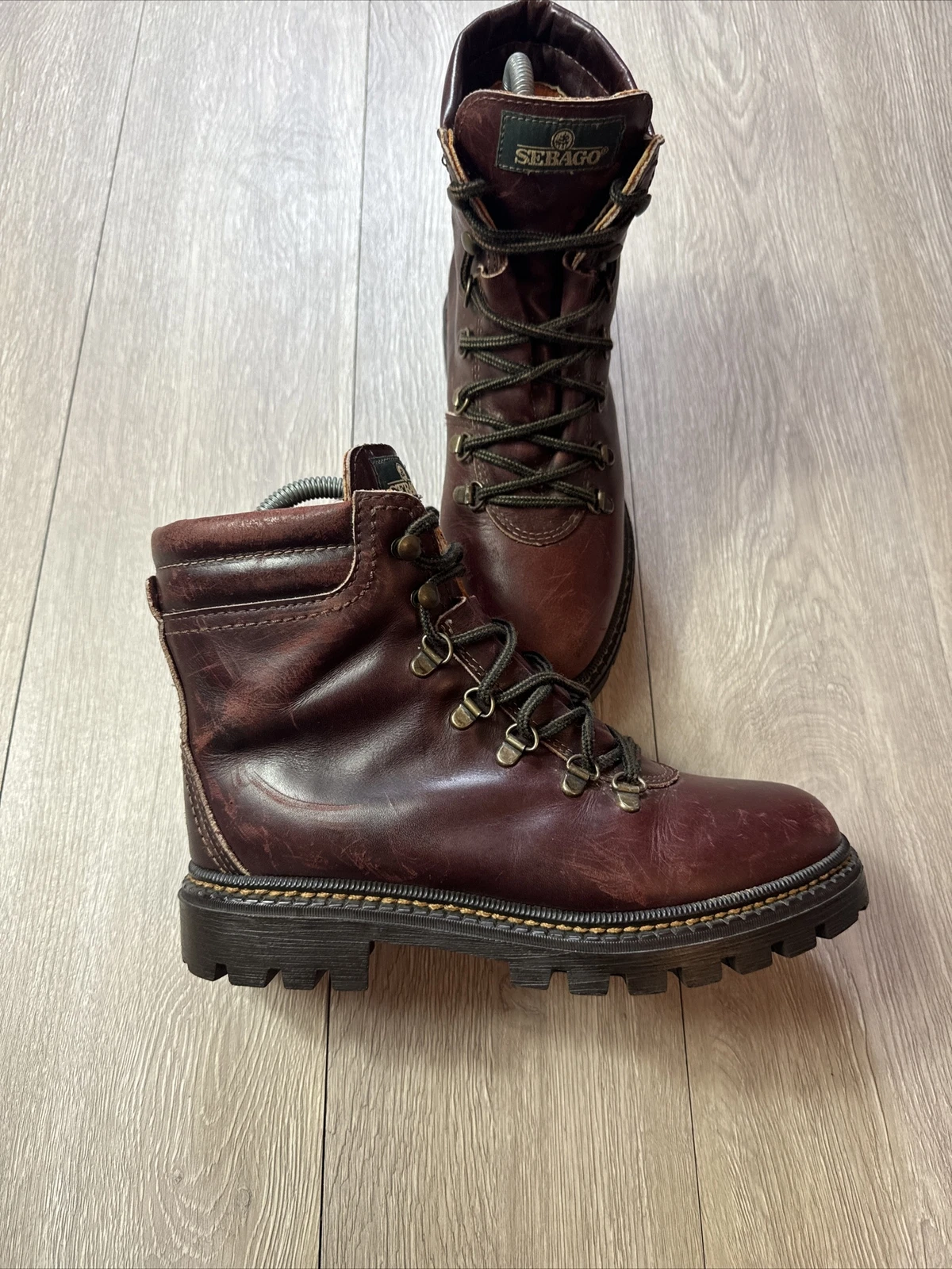 Vintage Sebago Drysides Sz 7.5 Men’s Maroon Color Waterproof Hiking Trail