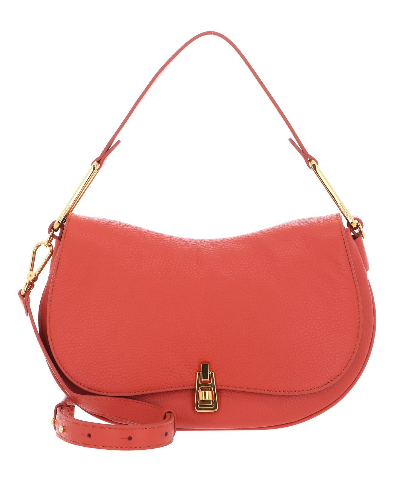 COCCINELLE Handbag Grained Leather Grenadine Red