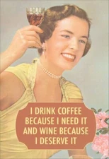 Drink Coffee Funny Birthday Card - Greeting Card by Nobleworks