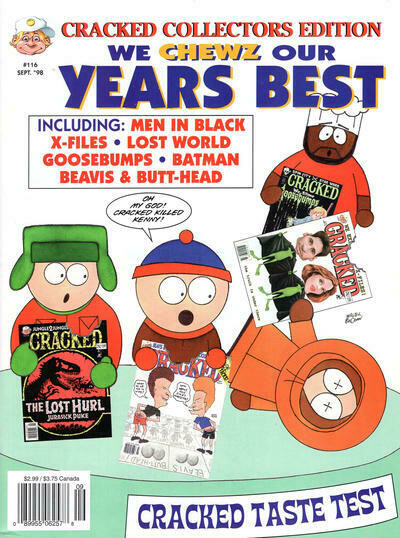 CRACKED MAGAZINE ~ COLLECTORS EDITION #116 ~ SOUTH PARK ~ SEPT 98~ MAD-SCARCE!!