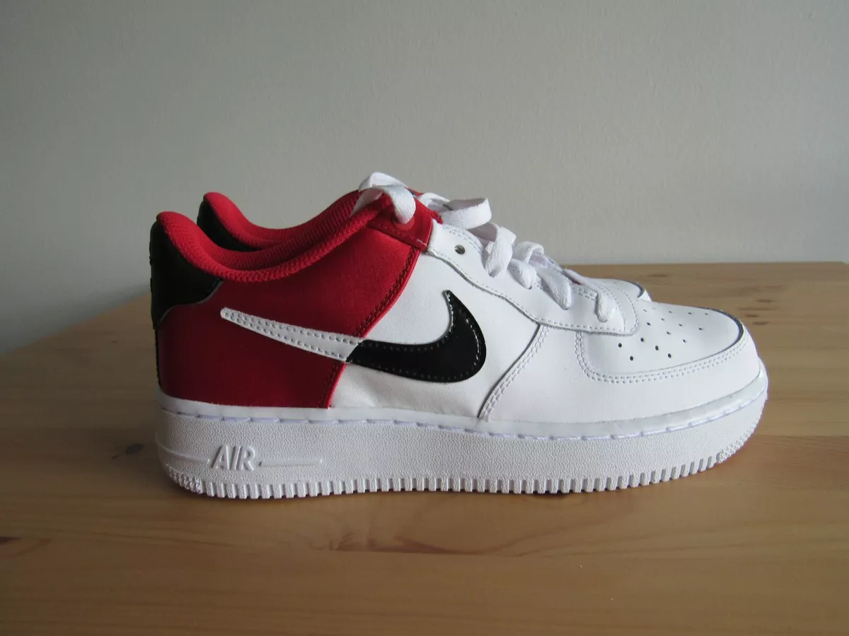 Nike Kids Air Force 1 Lv8 GS Red Satin Basketball Shoe (6