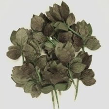 Vintage Millinery Rose Leaf Artificial Leaves 3 Leaves Per Stem (Choose Pack
