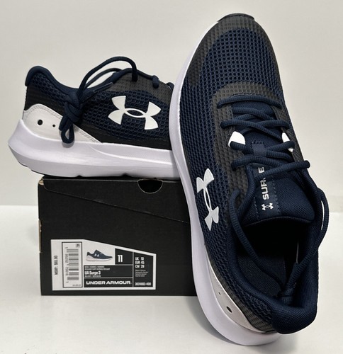 Under Armour Men’s Size 11 UA Surge 3 'Academy/White' Running Shoes 3024883-400 - Picture 6 of 6