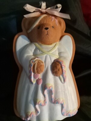 Cherished Teddies 1995 Ceramic Angel Decorative Mold 7.5 In.